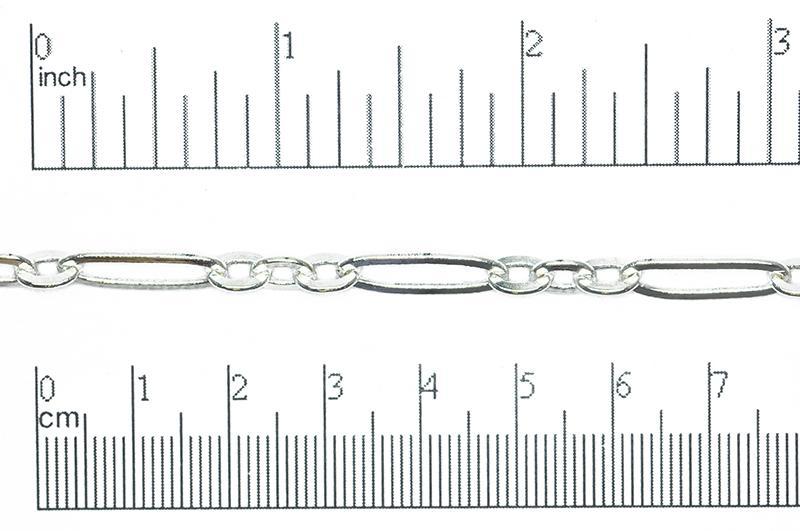 17.7mm x 6mm Paperclip Cable Chain Sold by The Foot - CH 821