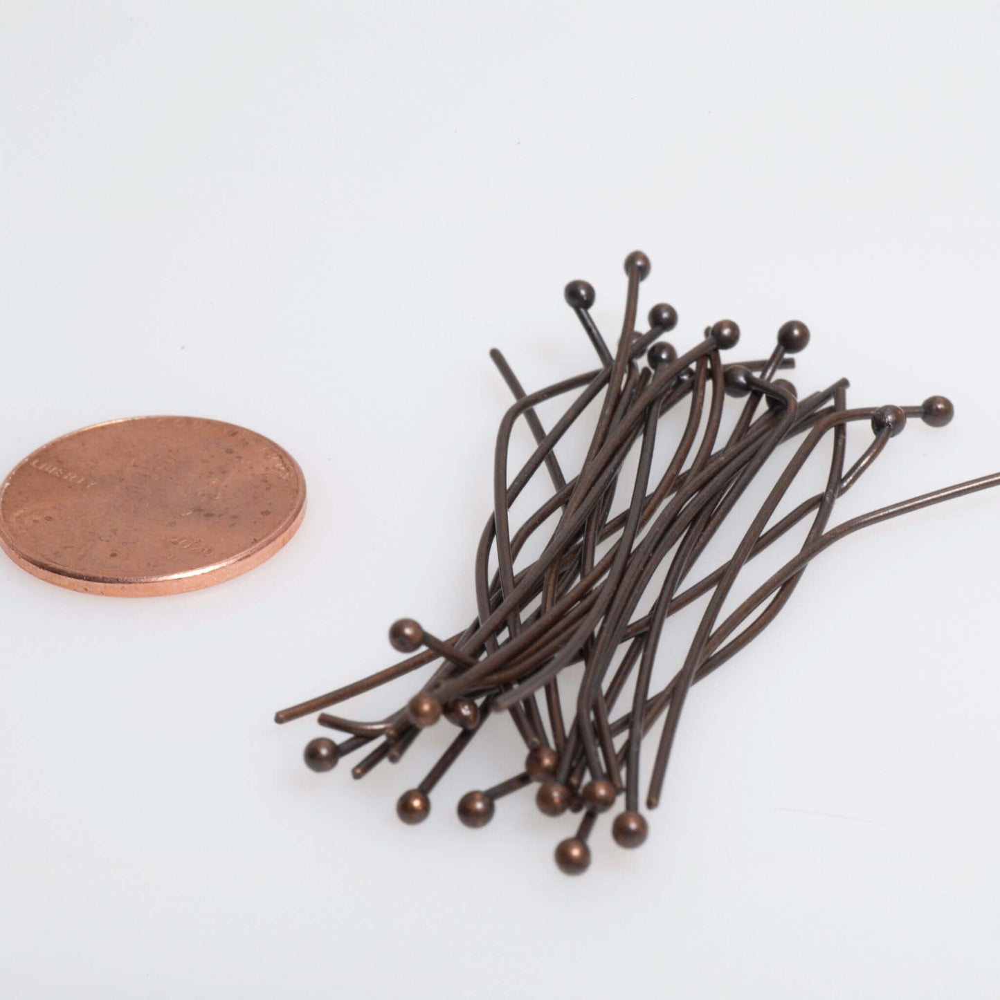 2 Inch Head Pin with 2mm Ball made from Brass available in Multiple Finishes sold Individually -  H/P2mm
