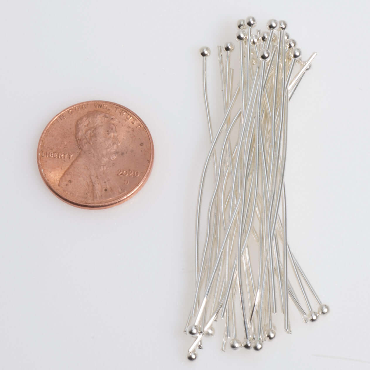 2 Inch Head Pin with 2mm Ball made from Brass available in Multiple Finishes sold Individually -  H/P2mm