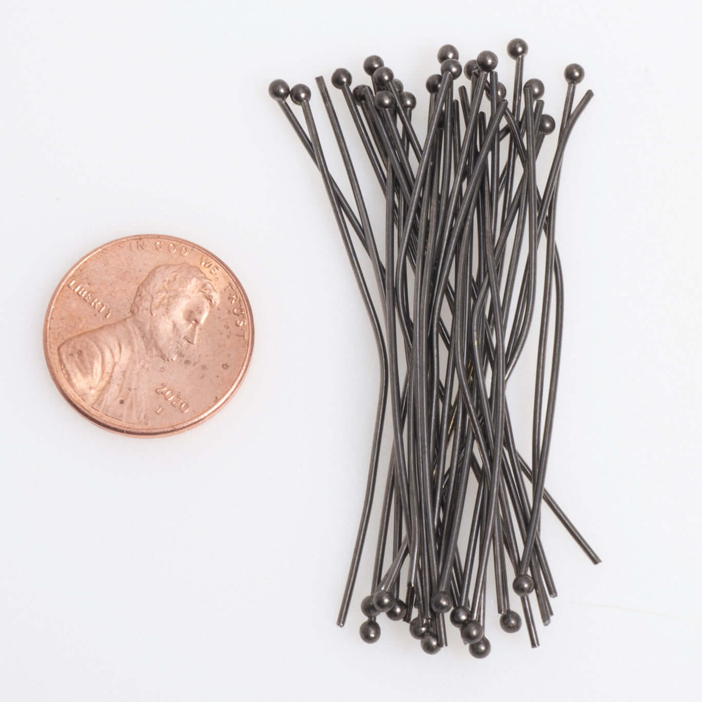 2 Inch Head Pin with 2mm Ball made from Brass available in Multiple Finishes sold Individually -  H/P2mm
