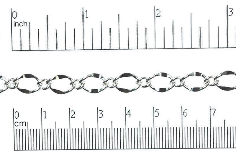 Figaro Chain - 11mm x 7.5mm Available in Multiple Colors - Per Foot CH-112