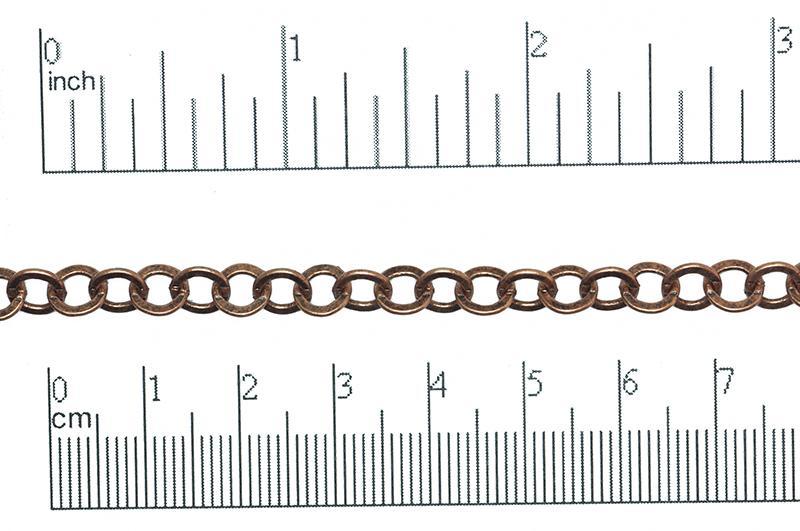 6.4mm Smooth Flat Link Cable Chain Sold by The Foot - CH 871