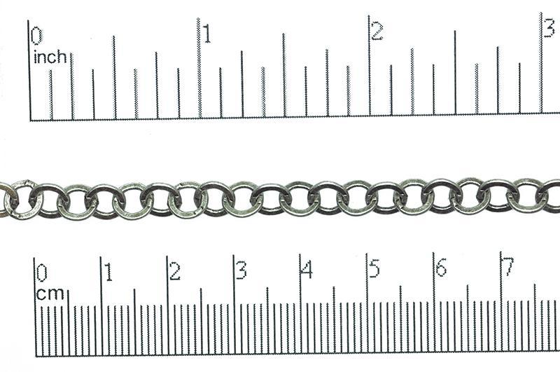 6.4mm Smooth Flat Link Cable Chain Sold by The Foot - CH 871