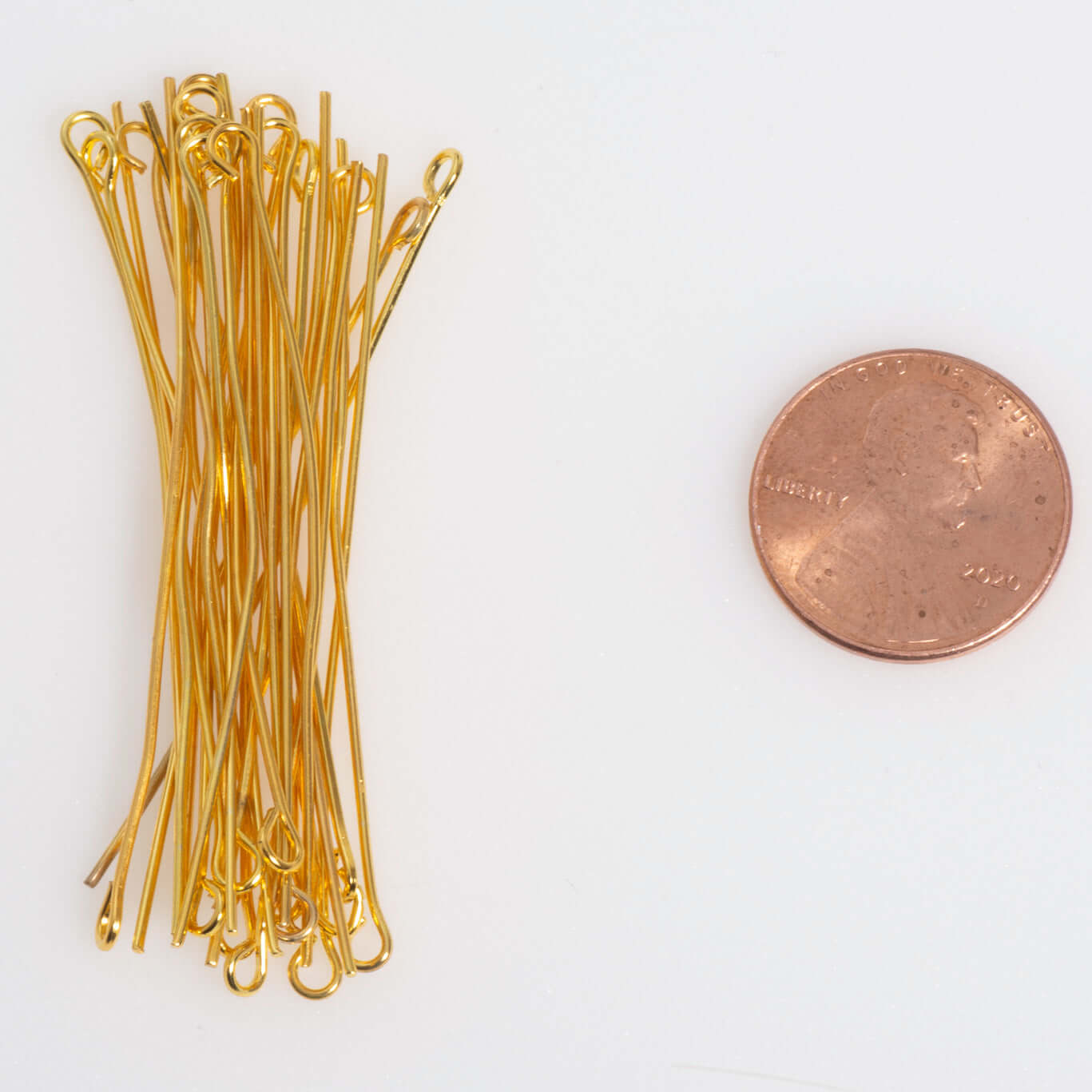 2 Inch Eye Pin - 20 Gauge Wire available in Multiple Colors made from Brass sold Individually - E/P2