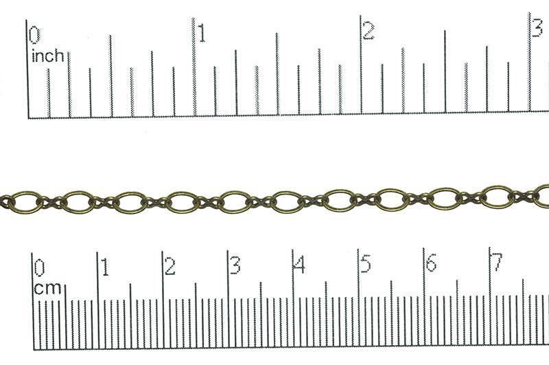 5.4mm x 4.4mm Oval &amp; 5.2mm x 3mm Figure 8 Cable Chain Sold by The Foot - CH 868