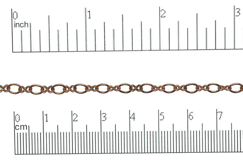 5.4mm x 4.4mm Oval &amp; 5.2mm x 3mm Figure 8 Cable Chain Sold by The Foot - CH 868