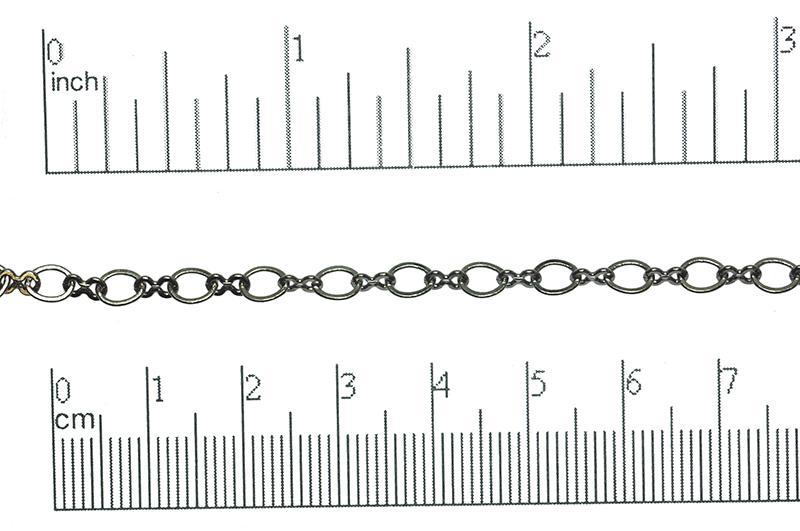 5.4mm x 4.4mm Oval &amp; 5.2mm x 3mm Figure 8 Cable Chain Sold by The Foot - CH 868