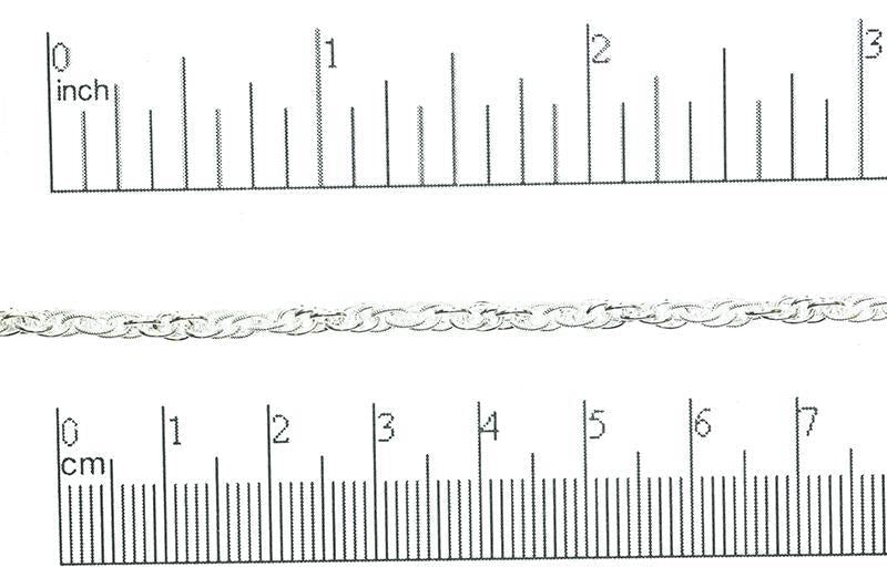 3mm Spiga Rope Spiral Chain - Sold by the Foot - Multiple Finishes - CH 870