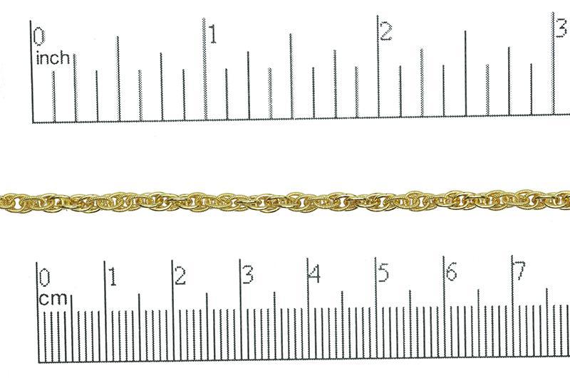 3mm Spiga Rope Spiral Chain - Sold by the Foot - Multiple Finishes - CH 870