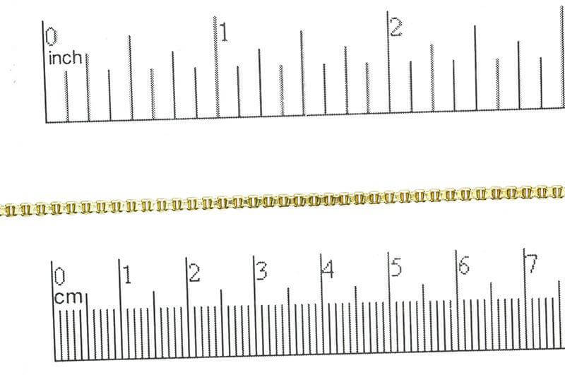 Box Chain 2mm available in Multiple Colors sold by the Foot - CH 304