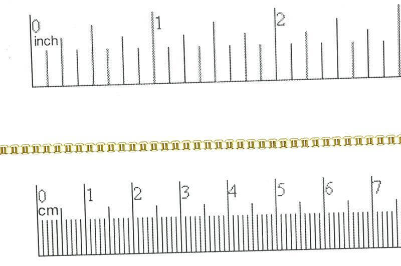 Box Chain 2mm available in Multiple Colors sold by the Foot - CH 304