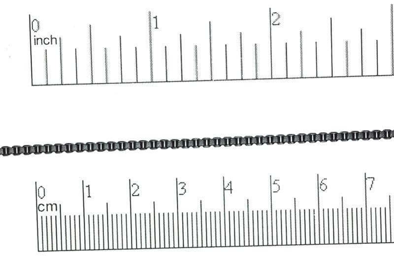 Box Chain 2mm available in Multiple Colors sold by the Foot - CH 304