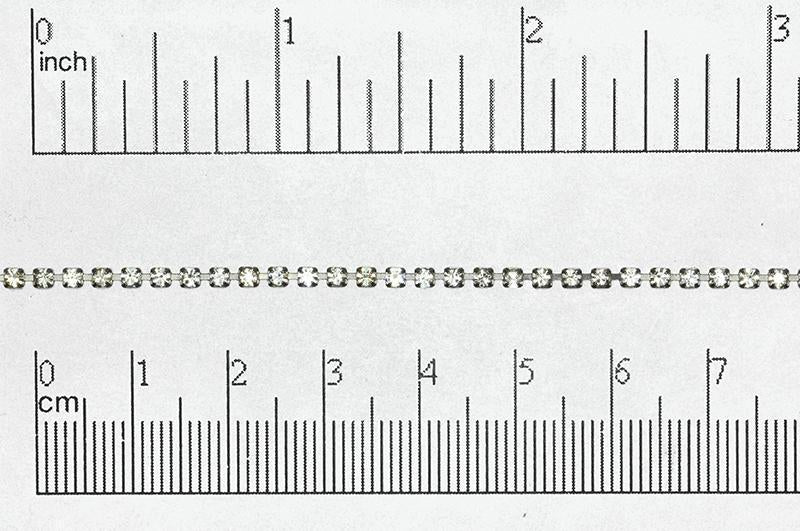 2mm Crystal Rhinestone Cup Chain Sold by The Foot - CH 852
