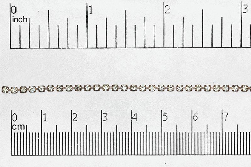 2mm Crystal Rhinestone Cup Chain Sold by The Foot - CH 852