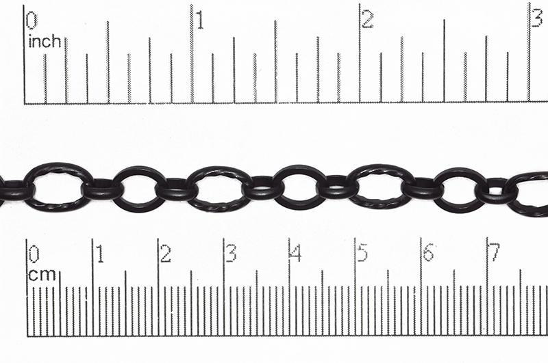 11mm x 7.5mm Textured and Plain Link Cable Chain Sold by The Foot - CH 860