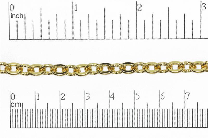 7.5mm x 5.5mm Plain and Textured Link Cable Chain Sold by The Foot - CH 861