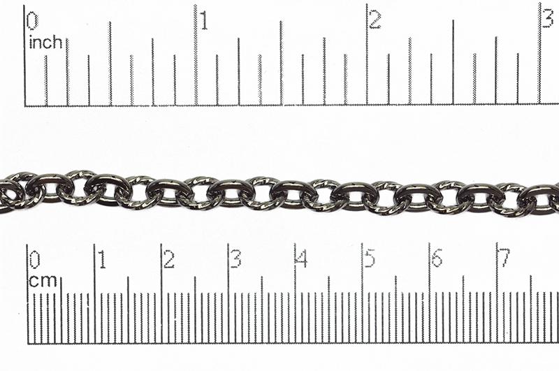 7.5mm x 5.5mm Plain and Textured Link Cable Chain Sold by The Foot - CH 861