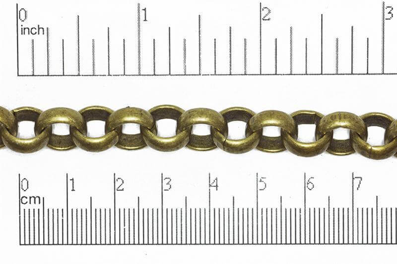 Rolo Belcher Chain XXL Size measures 11mm available in Multiple Finishes sold by the Foot - CH 864