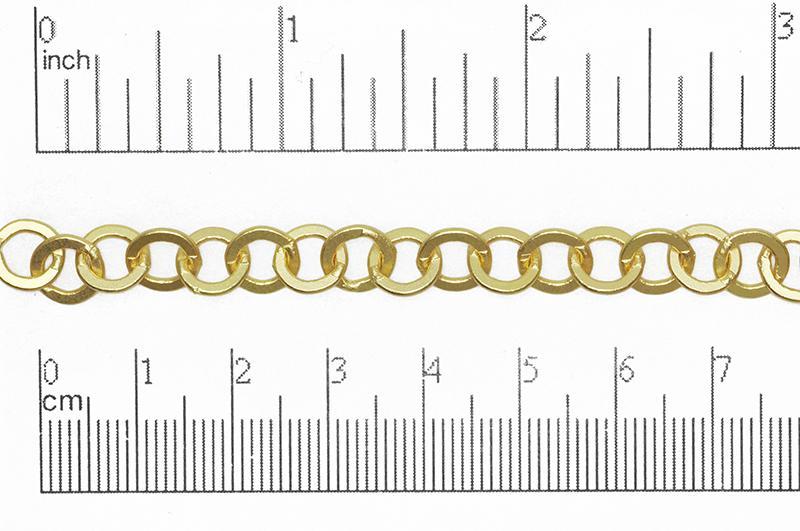 7.9mm x 7.5mm Smooth Flat Cable Chain Sold by The Foot - CH 866