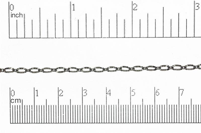 3mm x 4.8mm Textured Oval Linked Cable Chain Sold by The Foot - CH 867