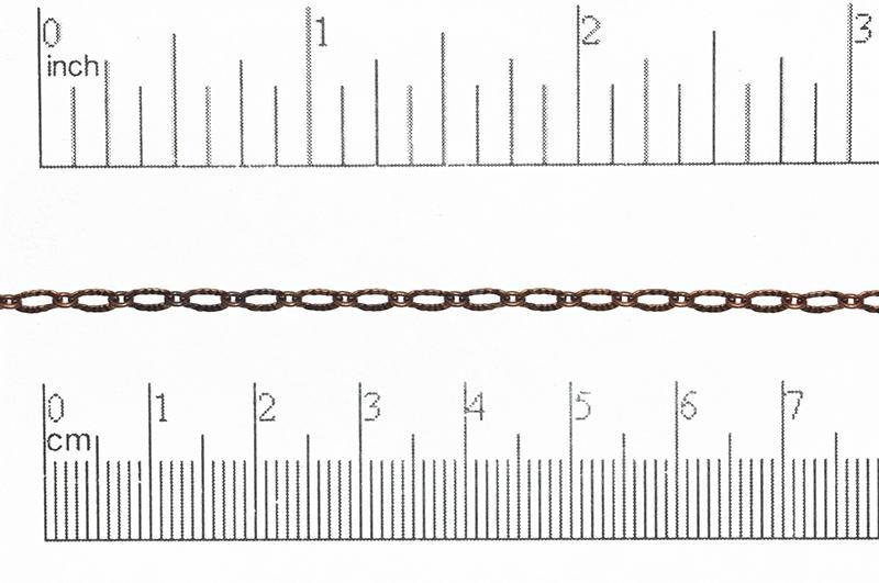 3mm x 4.8mm Textured Oval Linked Cable Chain Sold by The Foot - CH 867