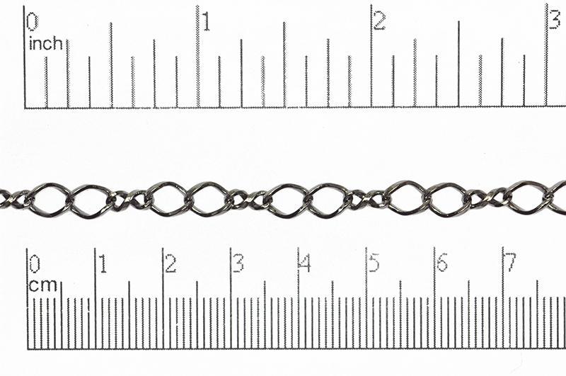 Figaro Chain - 7.4mm x 5mm - Available in Multiple Colors - Sold by the Foot - CH 1106