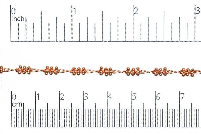 6.5mm x 4mm Fancy Curb Chain with 2mm balls  Specialty Chain Sold by The Foot - CH 100