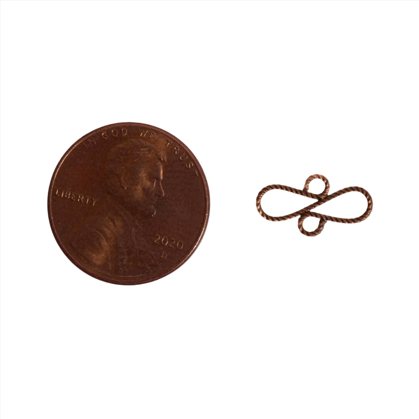 13mm x 8mm Rope Texture S-Shaped Connector - Made of Brass - Sold Individually - CON2500