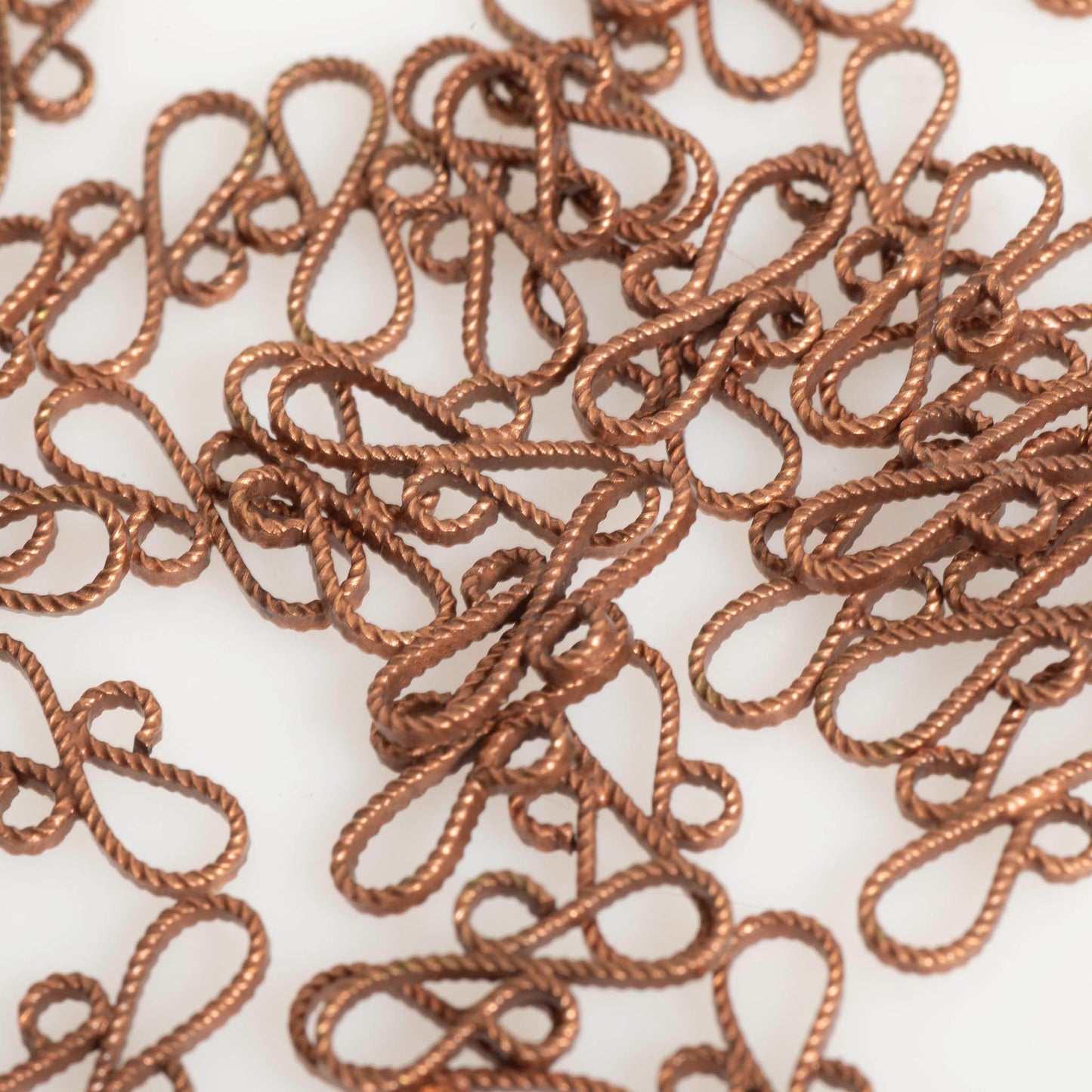 13mm x 8mm Rope Texture S-Shaped Connector - Made of Brass - Sold Individually - CON2500