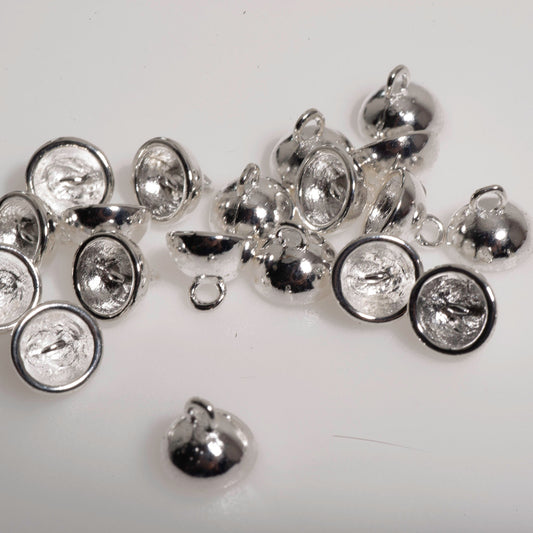 Bead Cap With A Loop Inside - Fits 6mm - 8mm Beads - Available in Silver & Gold - Sold Individually - BCAP6