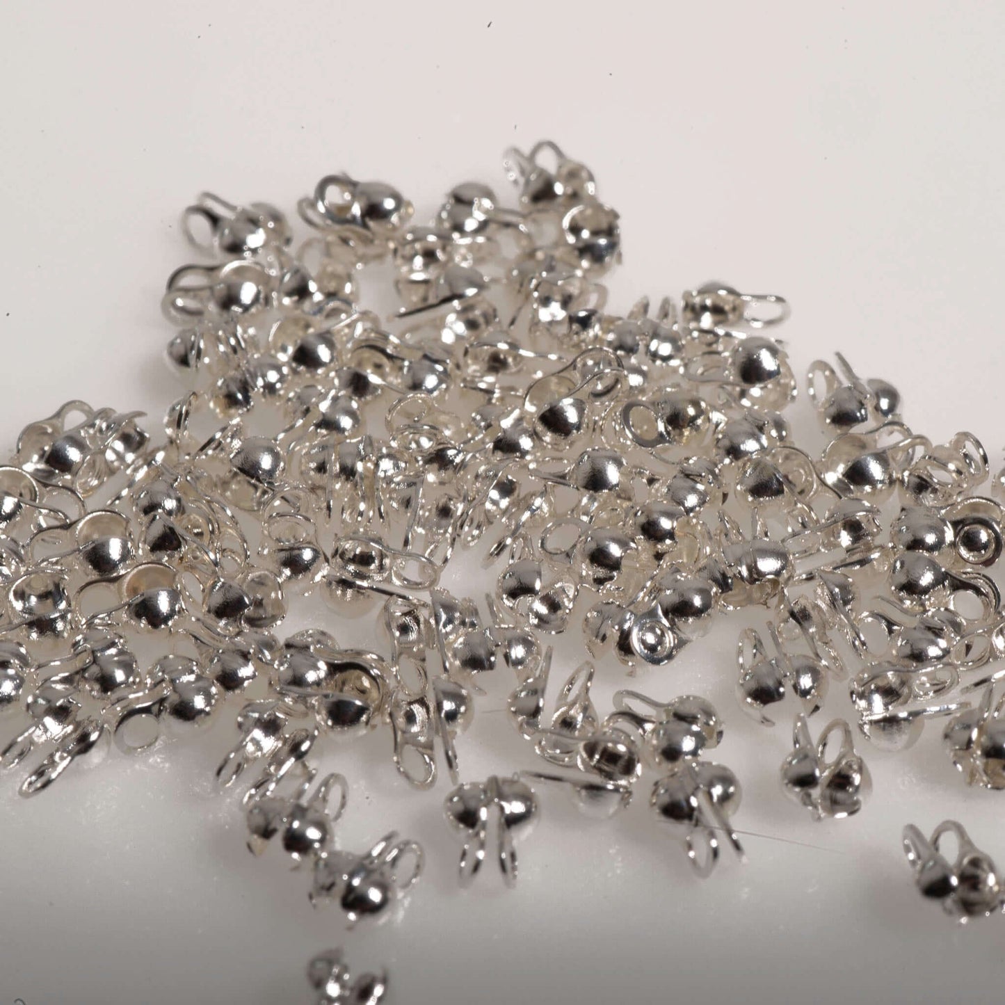 2mm Calottes Bead Tip Available in Silver - Sold by the Dozen- BTIP2