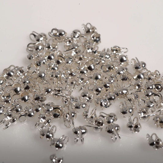 2mm Calottes Bead Tip Available in Silver - Sold by the Dozen- BTIP2
