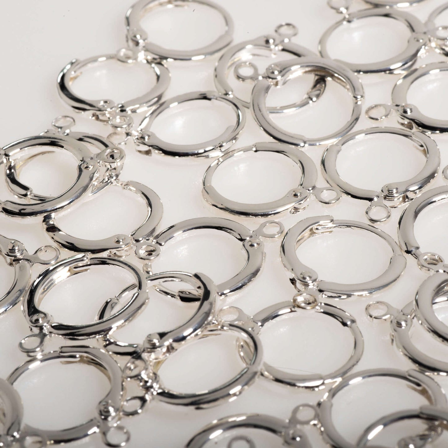 14mm Hoop Earrings w/ Loop - Made of plated brass - Sold individually - EW5018