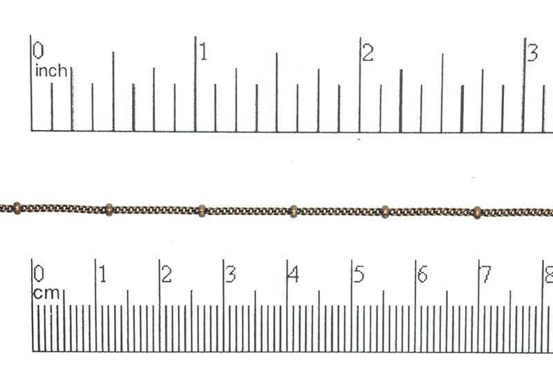 Satellite Chain Size Small measures 2mm available in Multiple Finishes sold by the Foot - CH 114