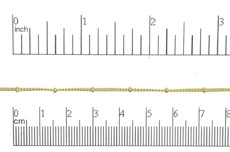 Satellite Chain Size Small measures 2mm available in Multiple Finishes sold by the Foot - CH 114