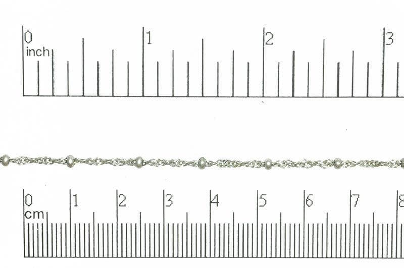 2mm Elegant Twisted Satellite Curb Chain - Made of plated brass - Sold by the foot - Ch-873