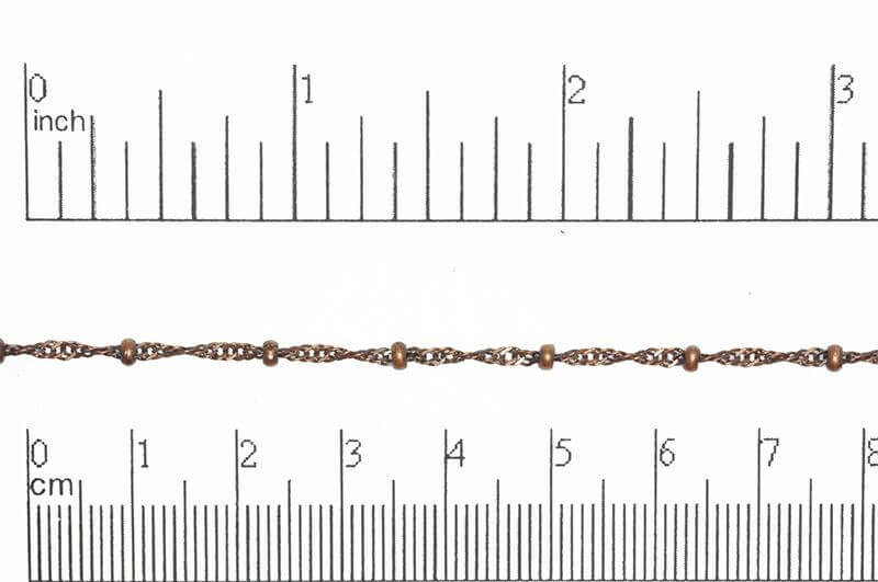 2mm Elegant Twisted Satellite Curb Chain - Made of plated brass - Sold by the foot - Ch-873