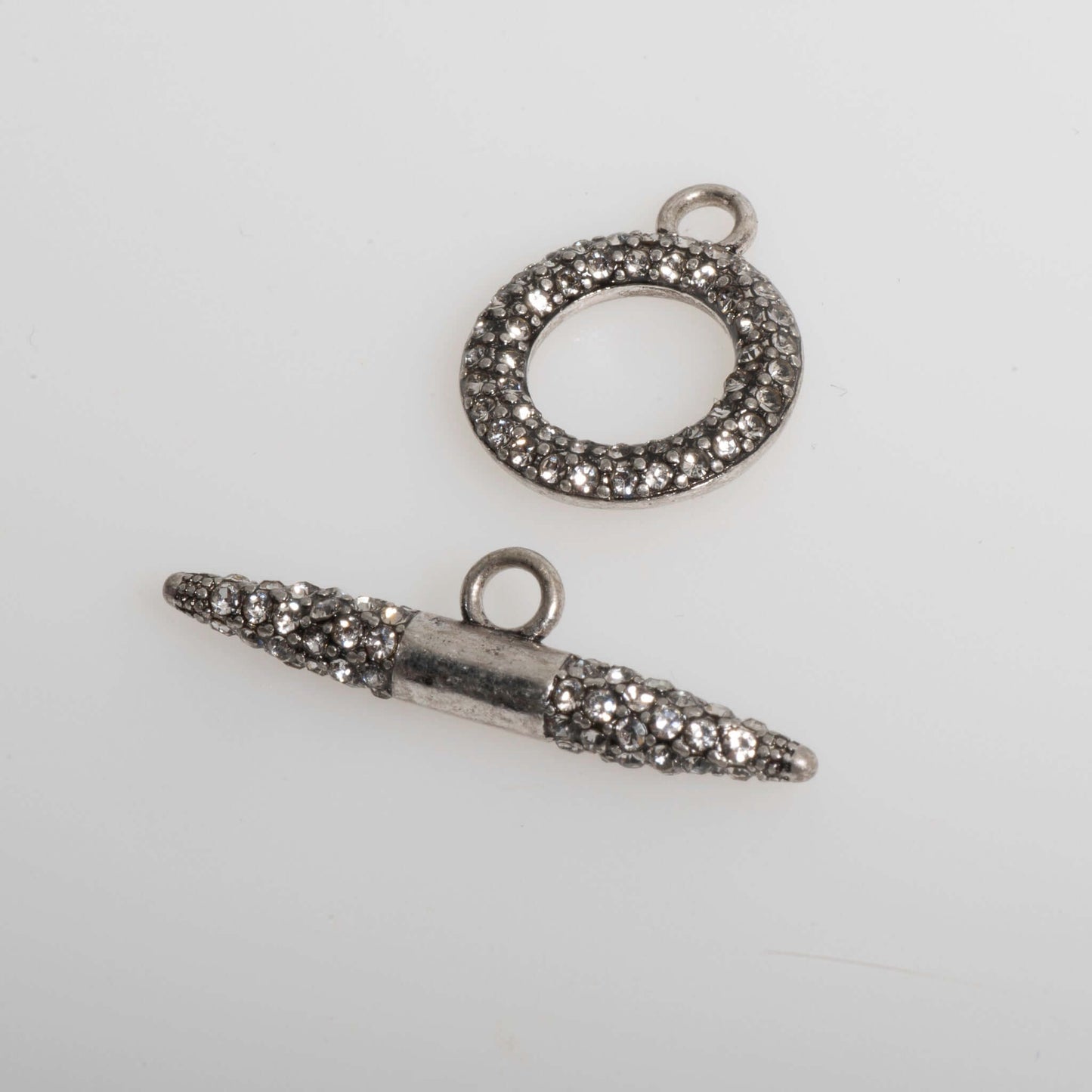 18mm x 15mm Loop, 28mm Bar Pavé Crystal Toggle - Made of Brass - Sold as a Set - CL/34