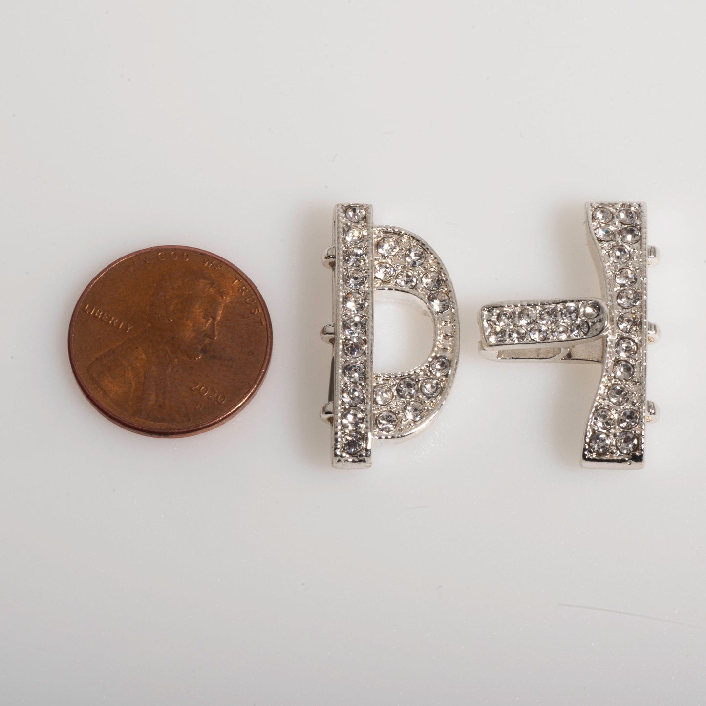 Sparkling Pavé Crystal Buckle Clasp 26x24.5mm with 3 Loop Ends  sold by the Piece - CL/35