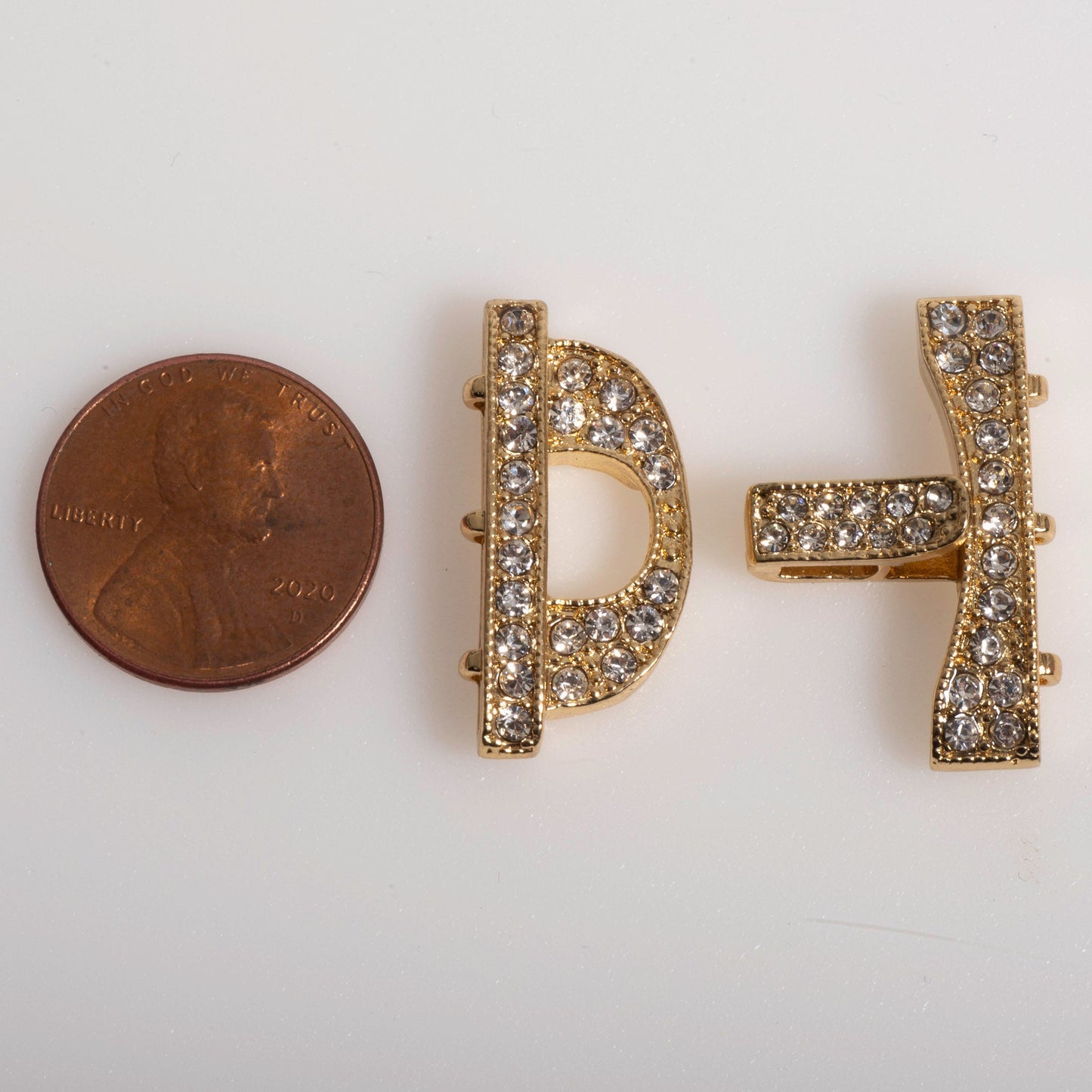 Sparkling Pavé Crystal Buckle Clasp 26x24.5mm with 3 Loop Ends  sold by the Piece - CL/35