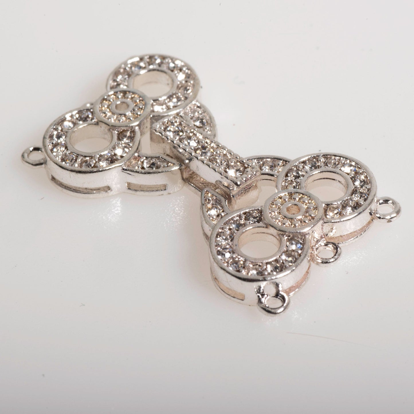 27mm x 15mm Owl Eyes Pavé Crystal Buckle Clasp - Made of Brass - Sold Individually - CL/38