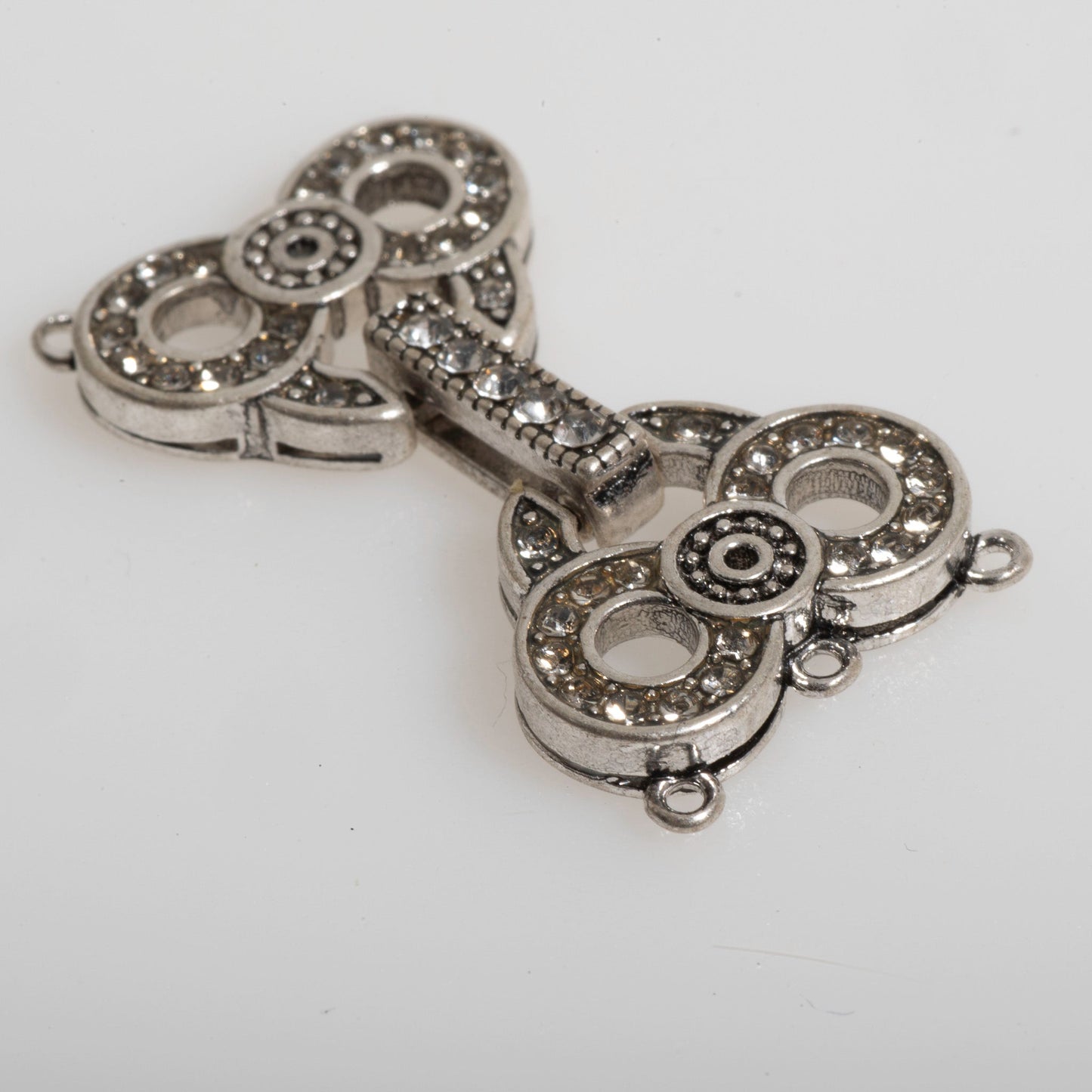 27mm x 15mm Owl Eyes Pavé Crystal Buckle Clasp - Made of Brass - Sold Individually - CL/38