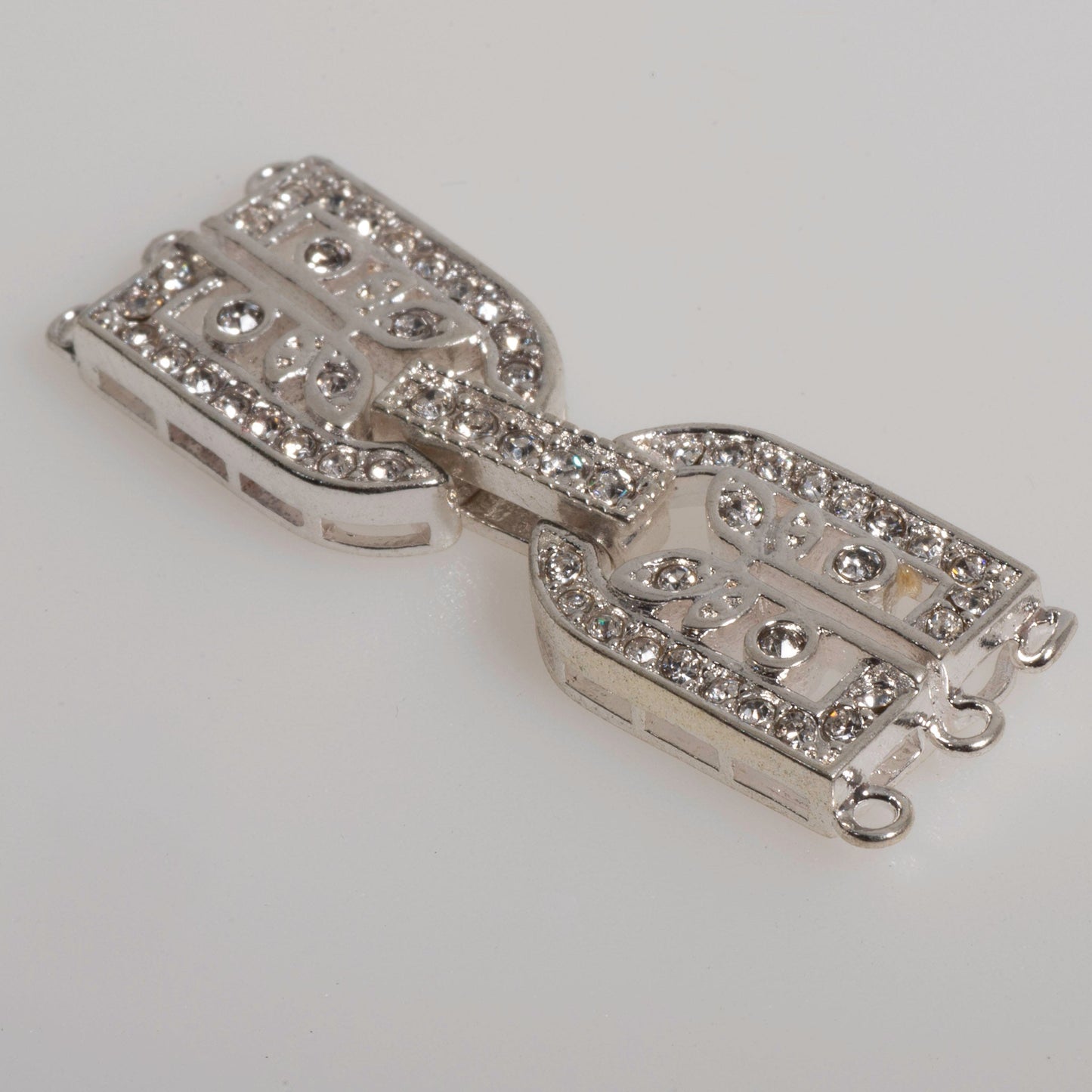 35.5mm x 11mm Framed Sprout Pavé Crystal Buckle Clasp - Made of Brass - Sold Individually - CL/39