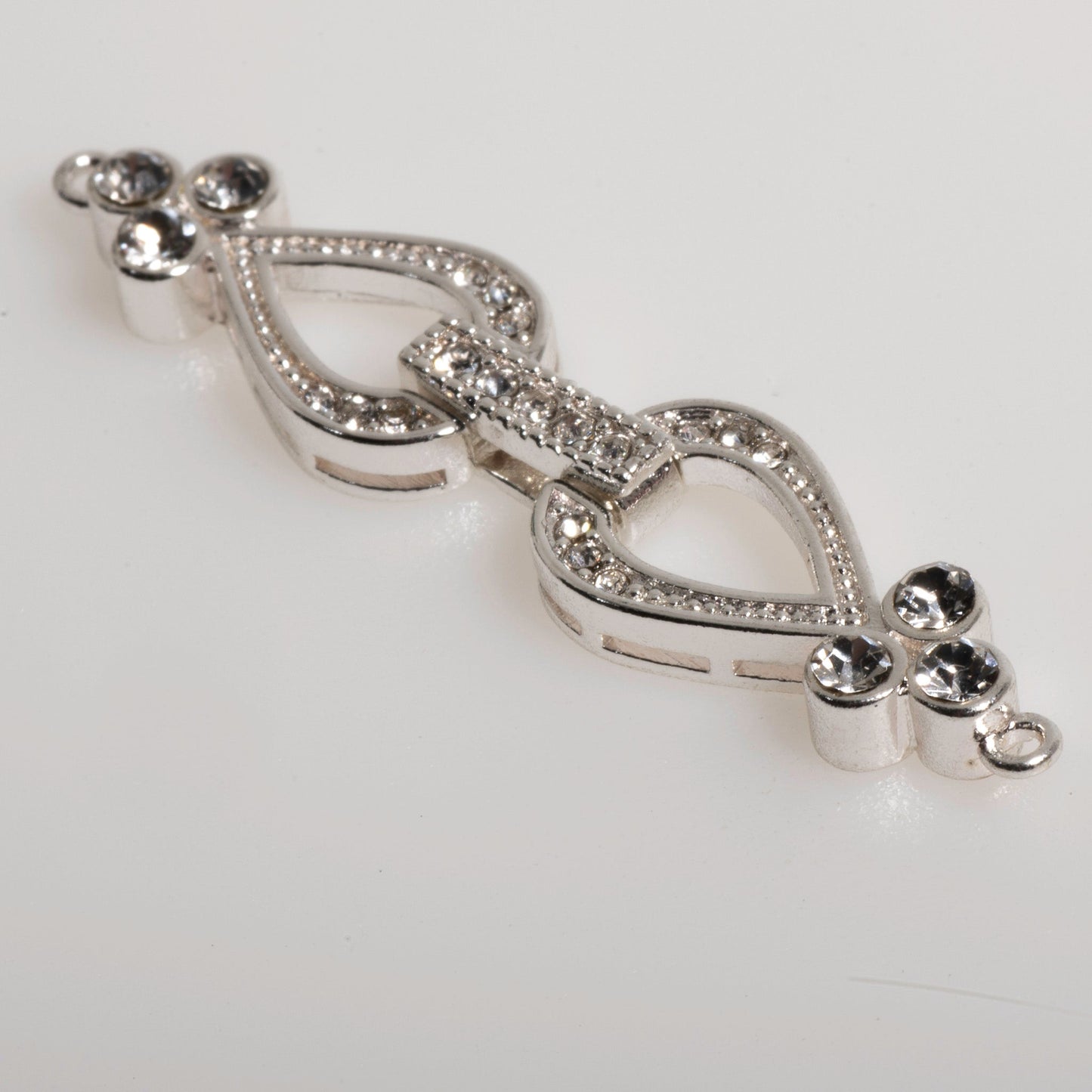 Sleek Pavé Crystal Buckle Clasp 44x10mm with 1 Loop End Sold by the Piece - CL/41