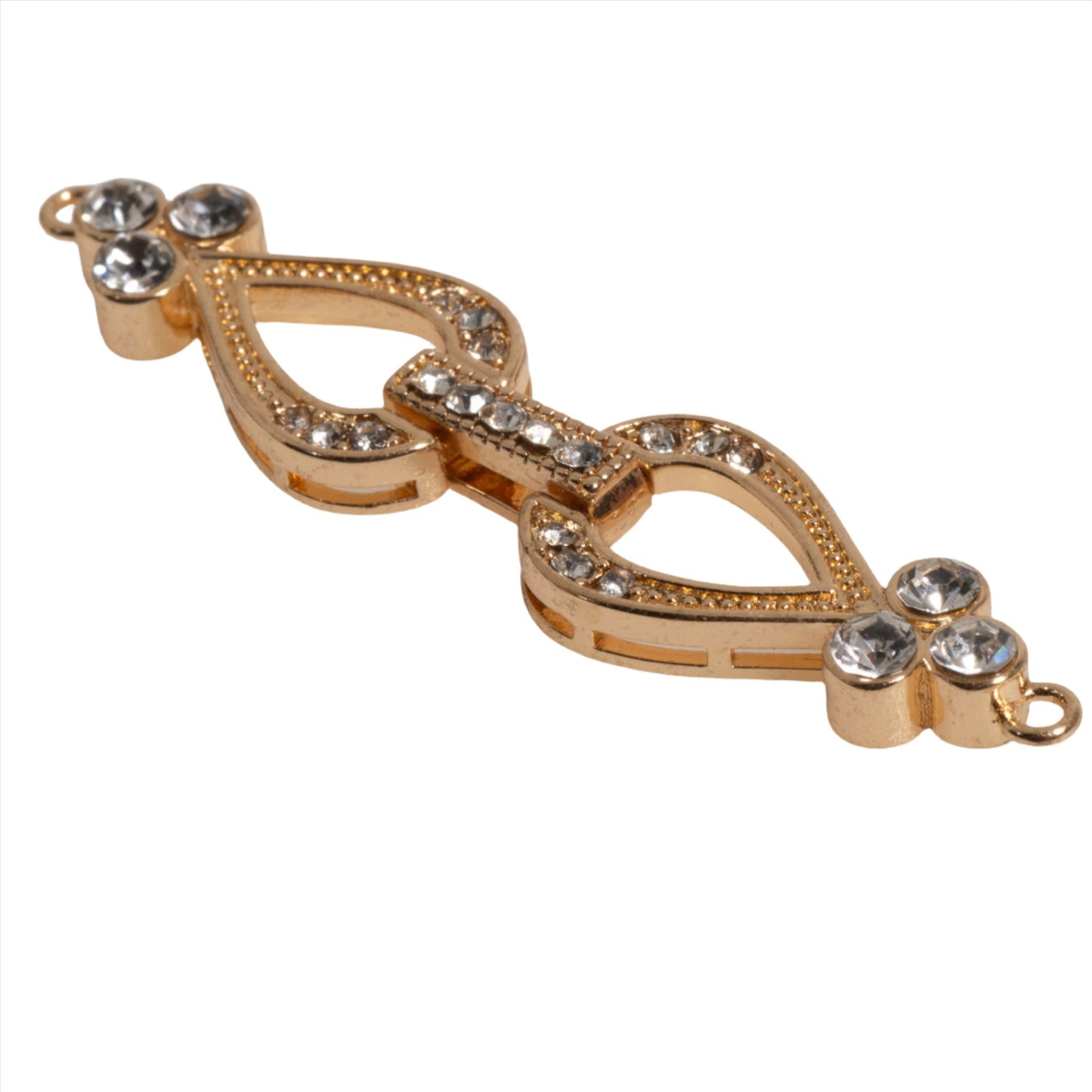Sleek Pavé Crystal Buckle Clasp 44x10mm with 1 Loop End Sold by the Piece - CL/41