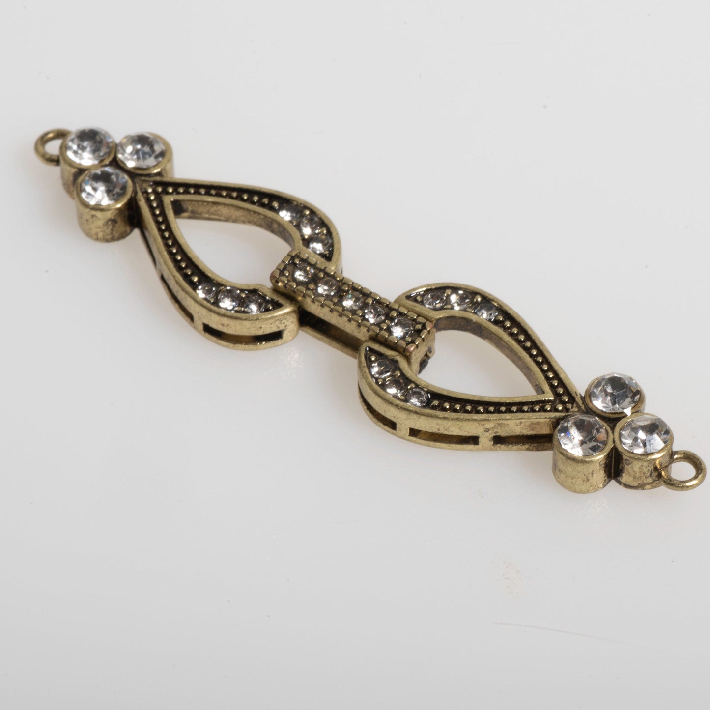 Sleek Pavé Crystal Buckle Clasp 44x10mm with 1 Loop End Sold by the Piece - CL/41