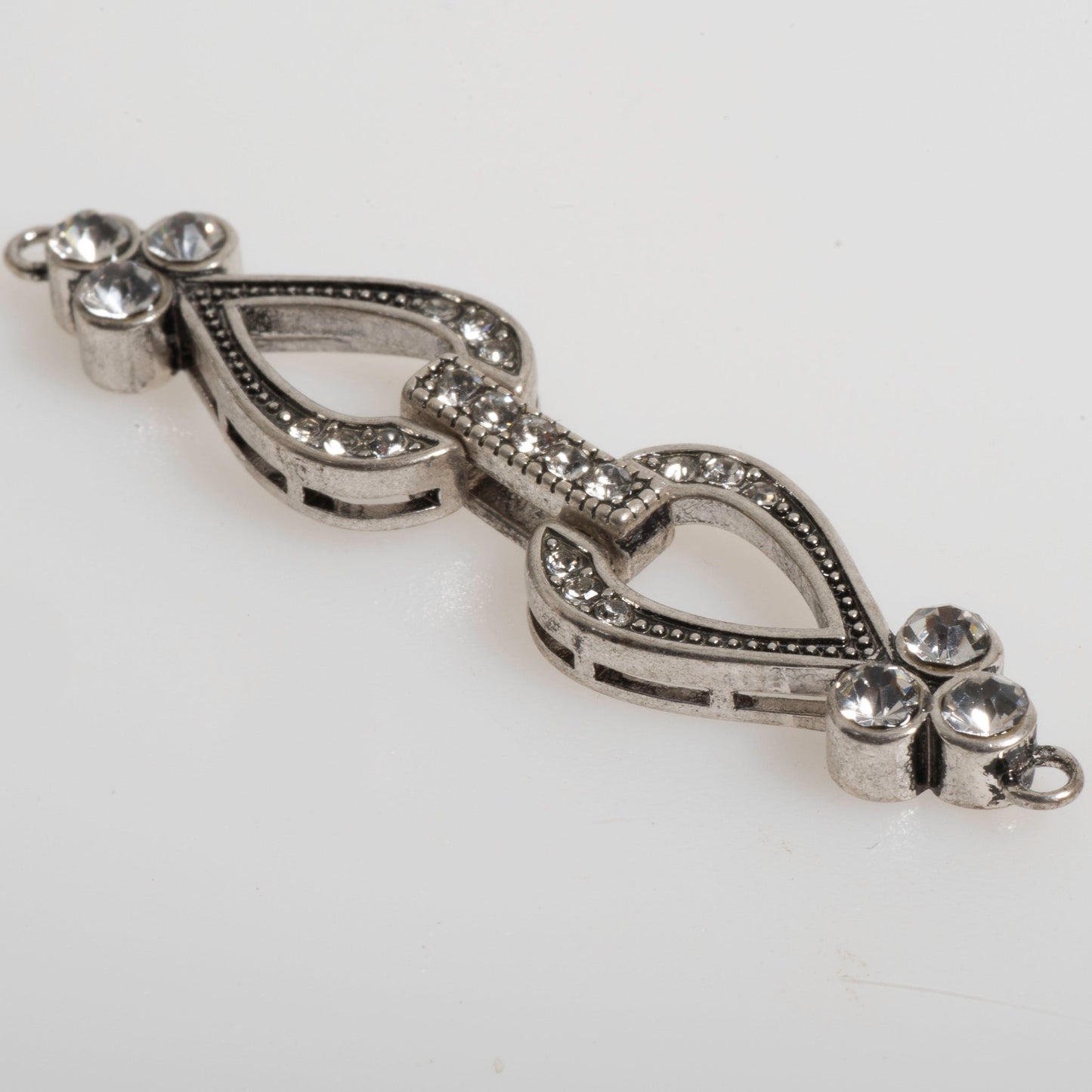 Sleek Pavé Crystal Buckle Clasp 44x10mm with 1 Loop End Sold by the Piece - CL/41