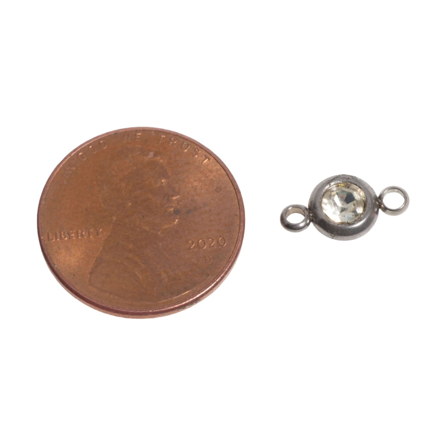 Permanent Jewelry Gold Connectors with CZ Crystals - 6mm - Available in Silver & Gold - Sold Individually - CONN6SS