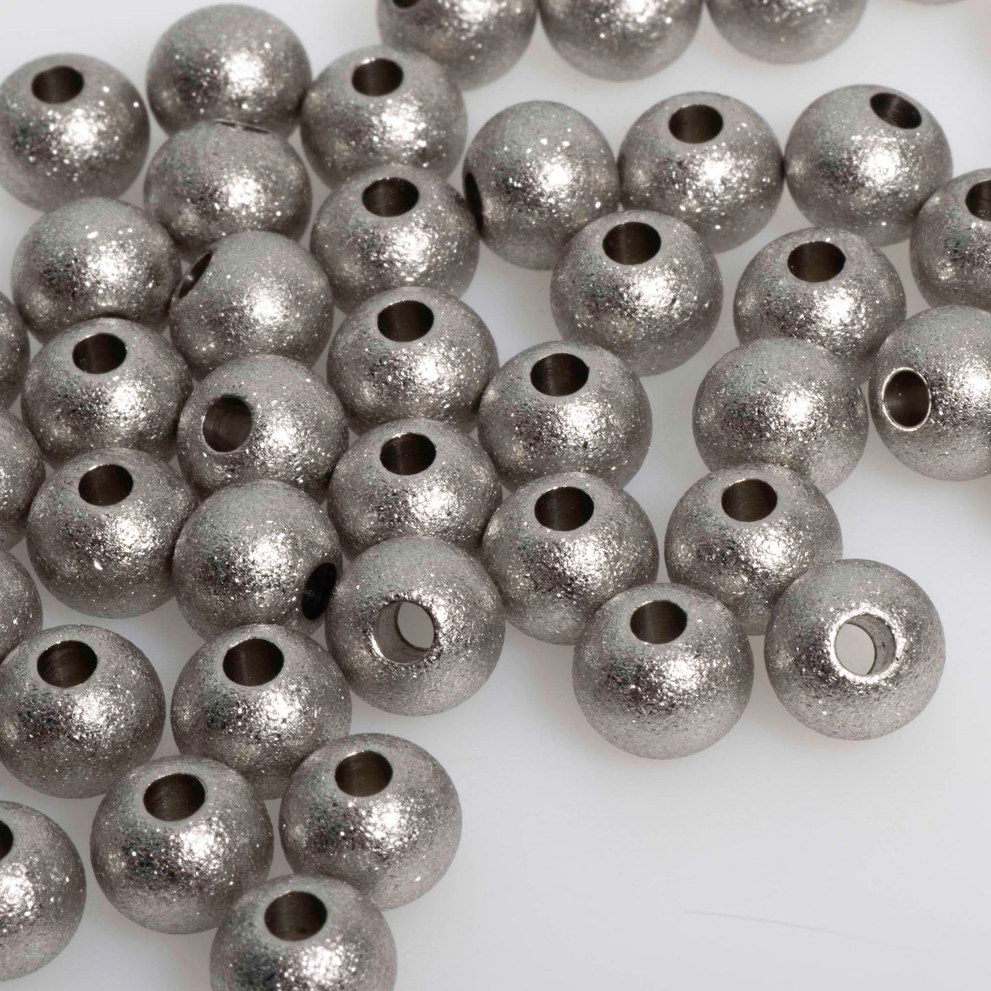 Sparkling Stardust Spacer Beads - Made of stainless steel - Sold individually - STAR4/SS, STAR6/SS, STAR8/SS