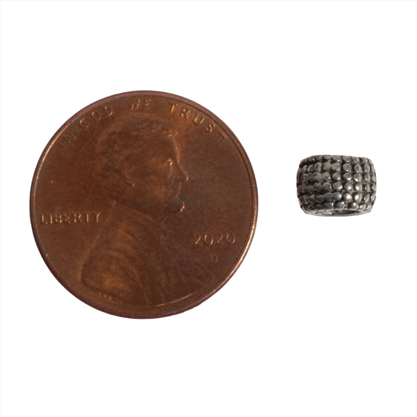 4mm Bubble Wrap Tube Bead - Made of Pewter - Sold Individually - CBS9999